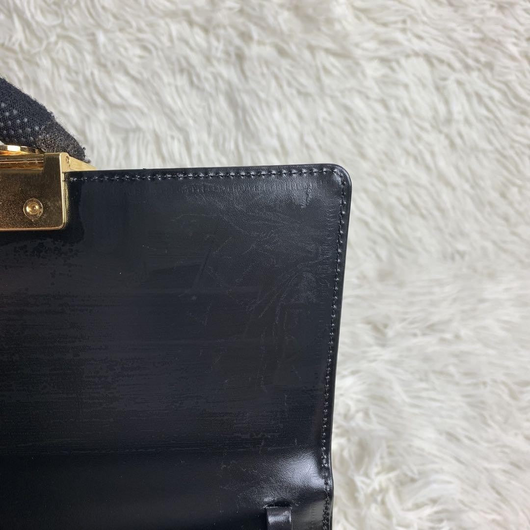 GIVENCHY Hand Bag Tote Purse 4G Leather Black Authentic