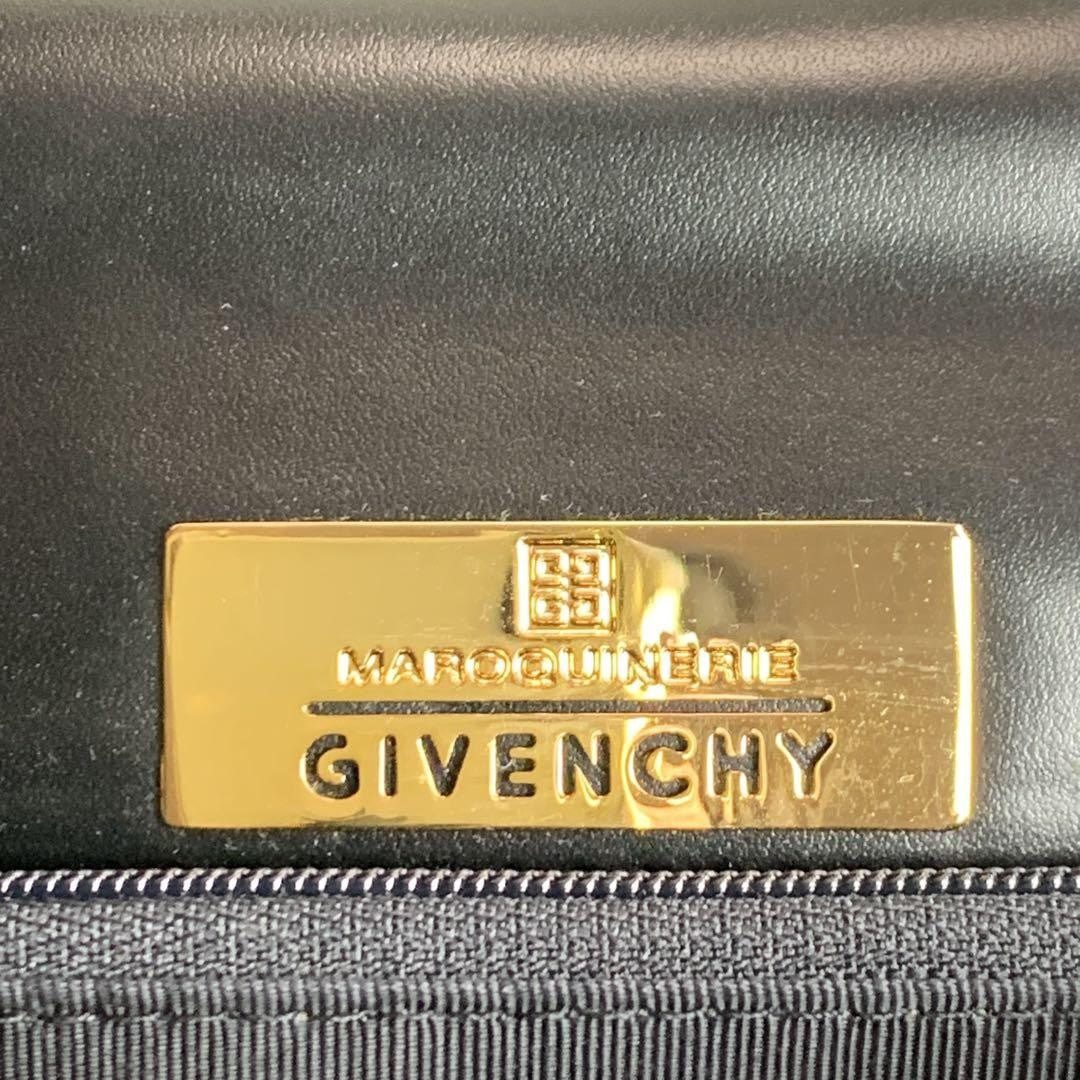 GIVENCHY Hand Bag Tote Purse 4G Leather Black Authentic