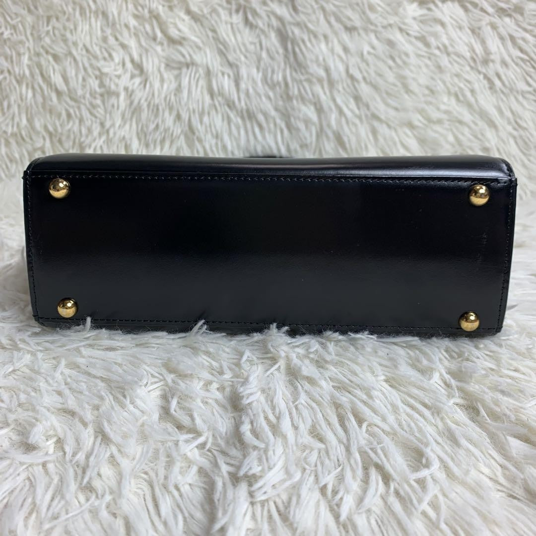 GIVENCHY Hand Bag Tote Purse 4G Leather Black Authentic