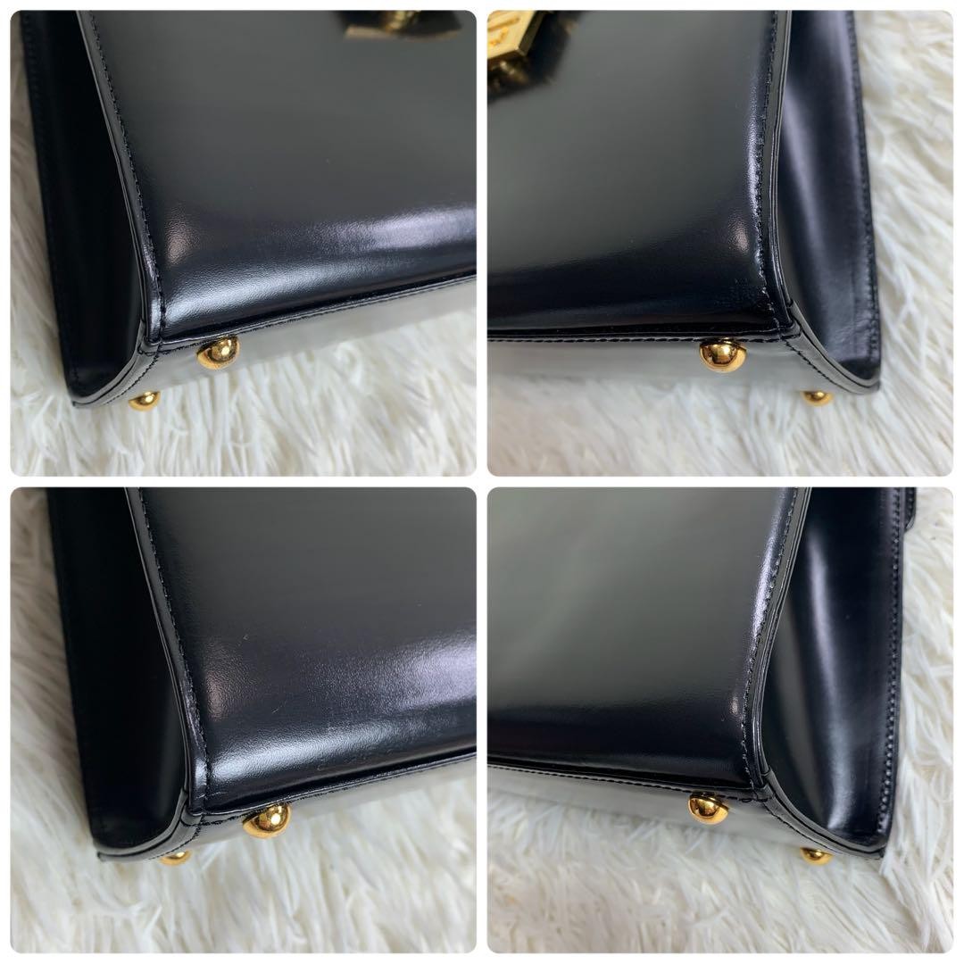 GIVENCHY Hand Bag Tote Purse 4G Leather Black Authentic