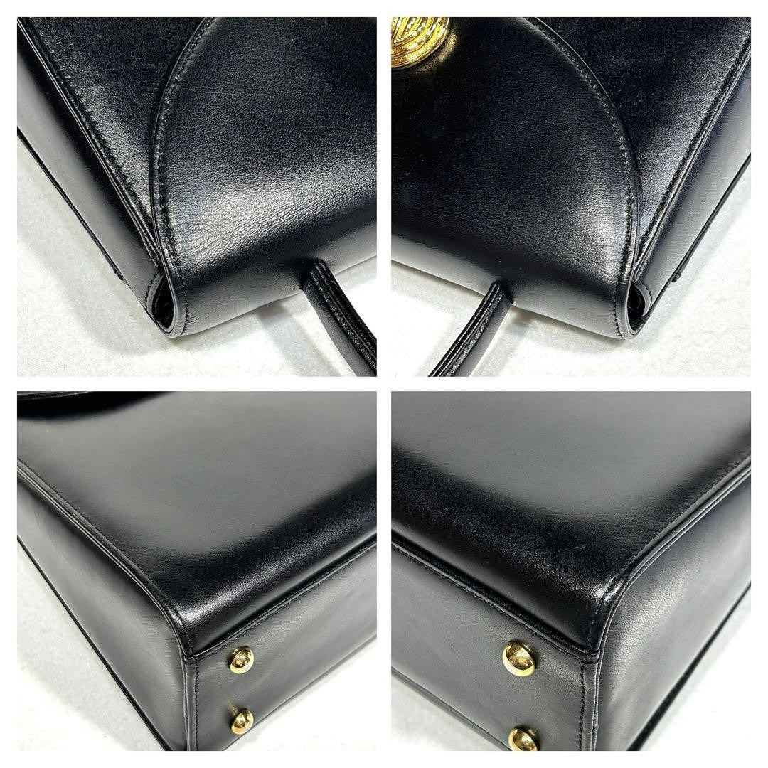 GIVENCHY Hand Bag Tote Purse 4G Leather Black Authentic