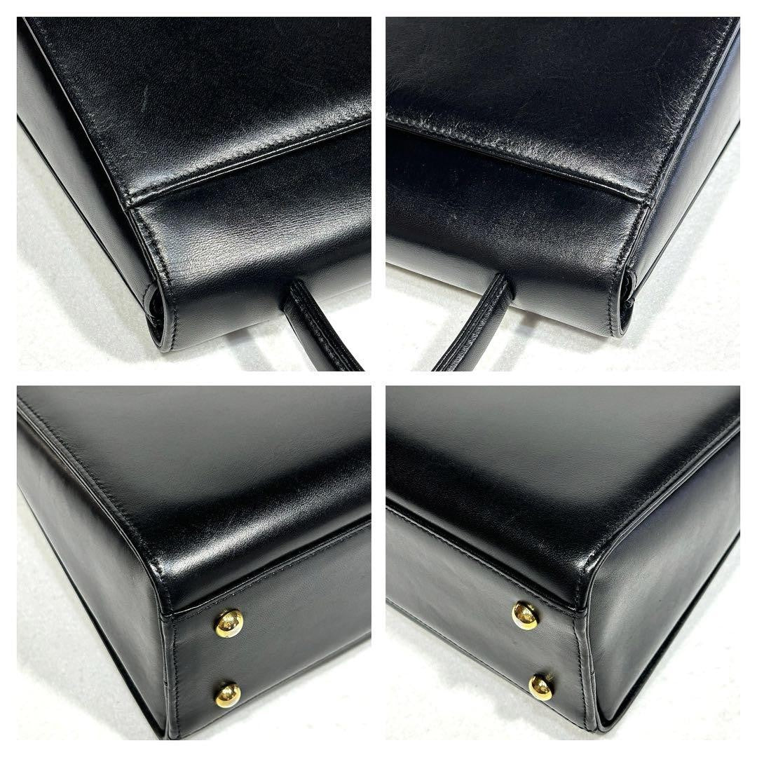 GIVENCHY Hand Bag Tote Purse 4G Leather Black Authentic