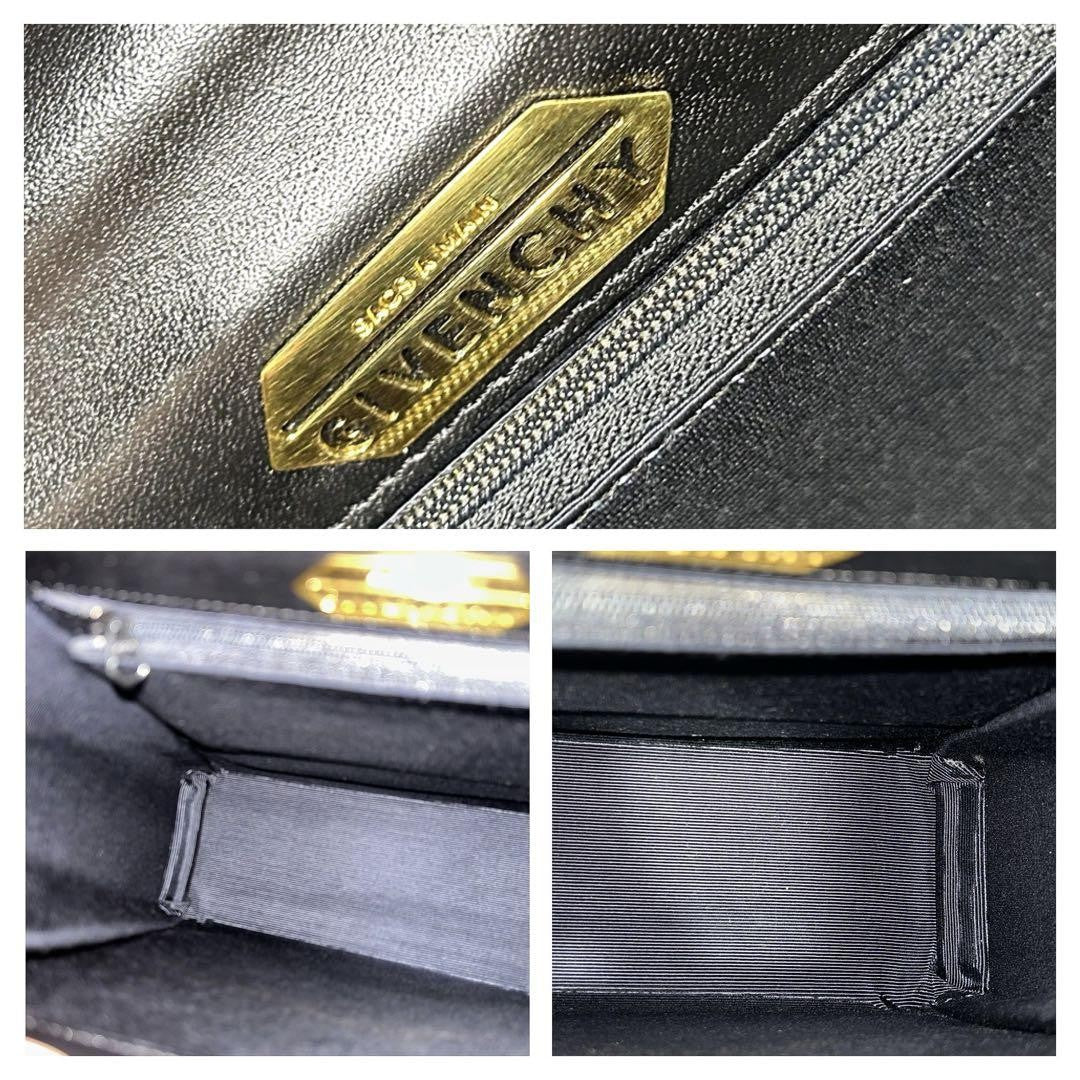 GIVENCHY Hand Bag Tote Purse 4G Leather Black Authentic