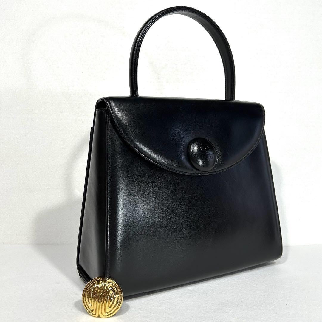 GIVENCHY Hand Bag Tote Purse 4G Leather Black Authentic