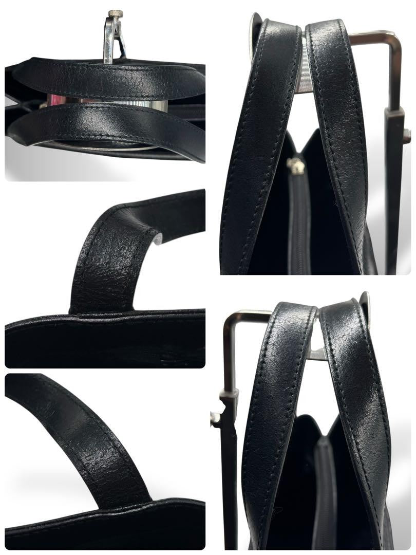 GIVENCHY Hand Bag Tote Purse 4G Leather Black Authentic