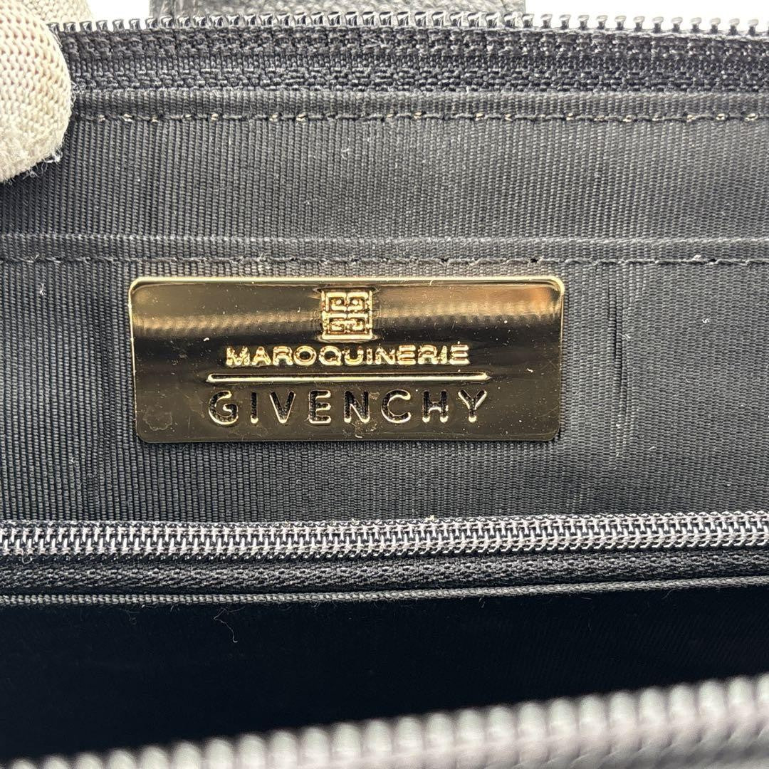 GIVENCHY Hand Bag Tote Purse 4G Leather Black Authentic