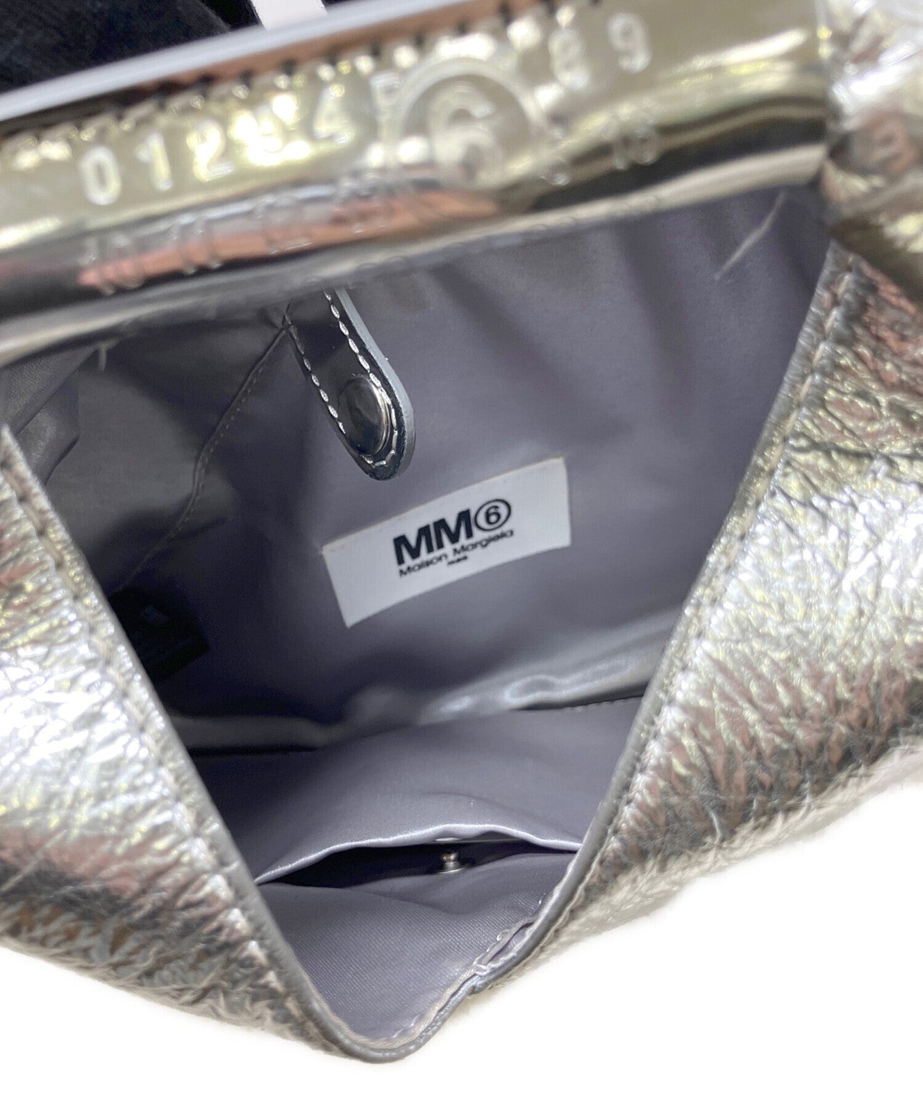 MM6 Maison Margiela Hand Bag Tote Purse Silver Authentic