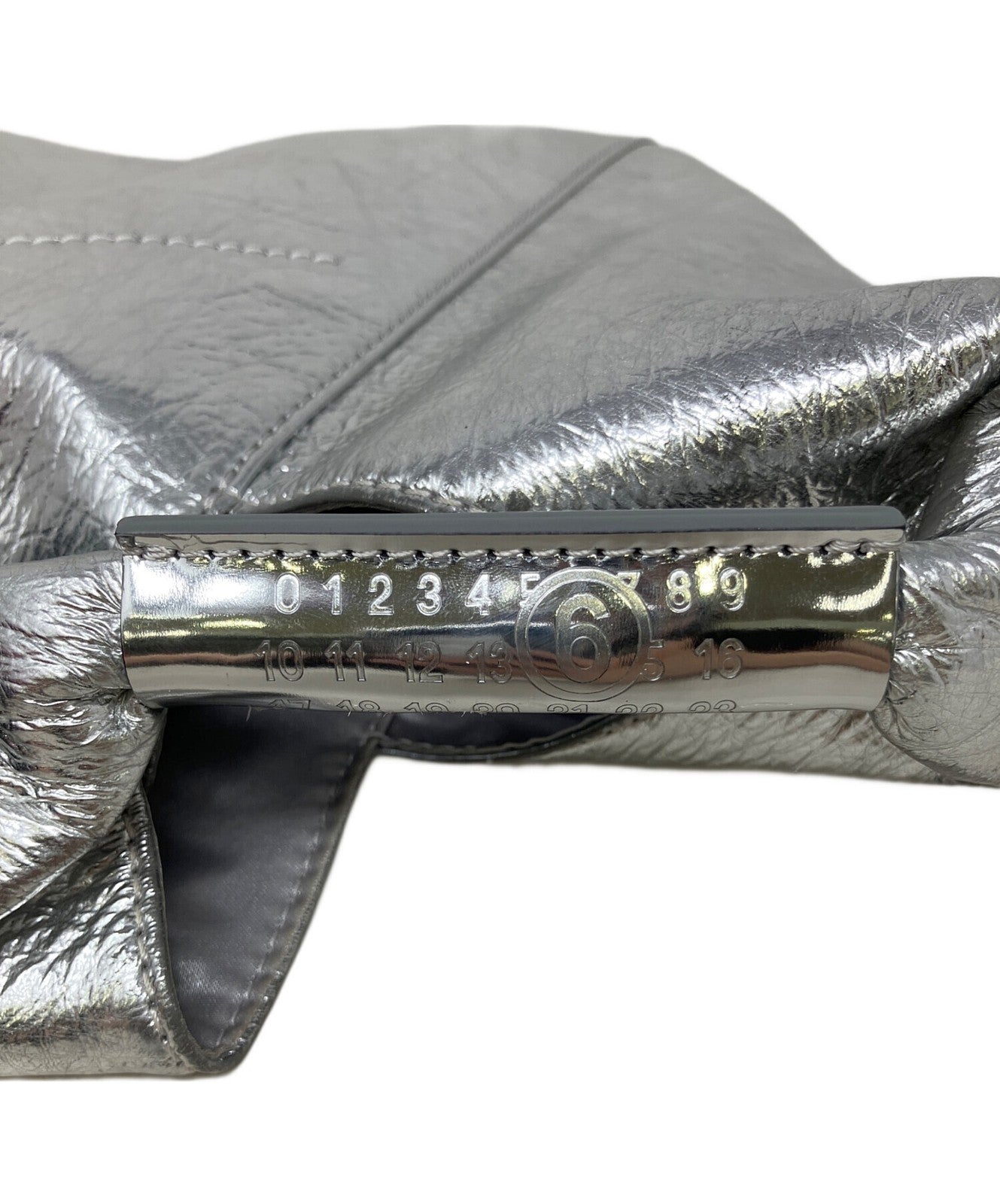 MM6 Maison Margiela Hand Bag Tote Purse Silver Authentic