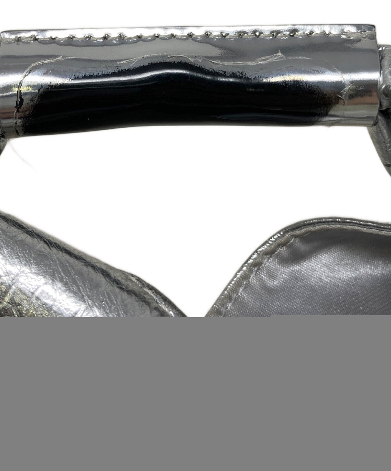 MM6 Maison Margiela Hand Bag Tote Purse Silver Authentic