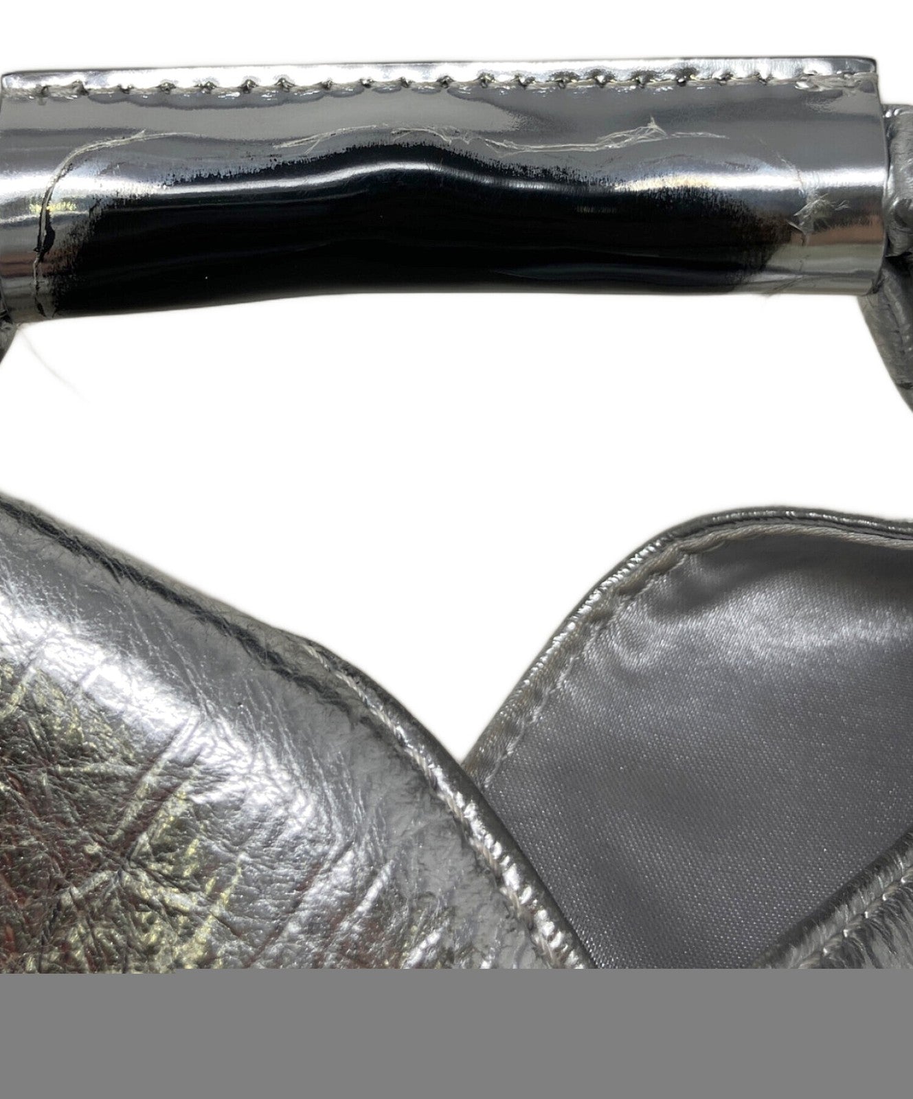 MM6 Maison Margiela Hand Bag Tote Purse Silver Authentic