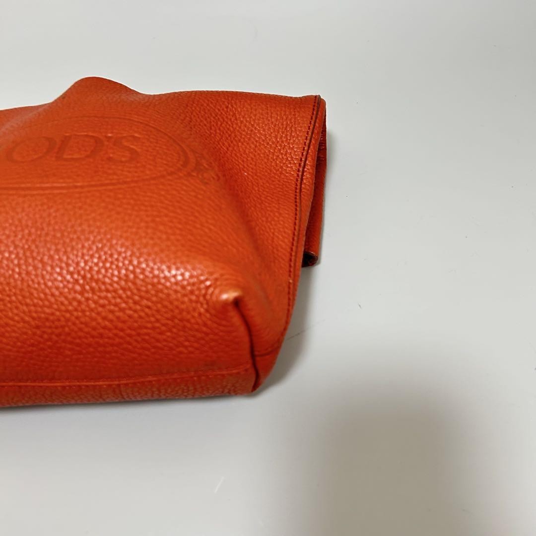 TOD'S Hand Bag Tote Purse Leather Brown Authentic