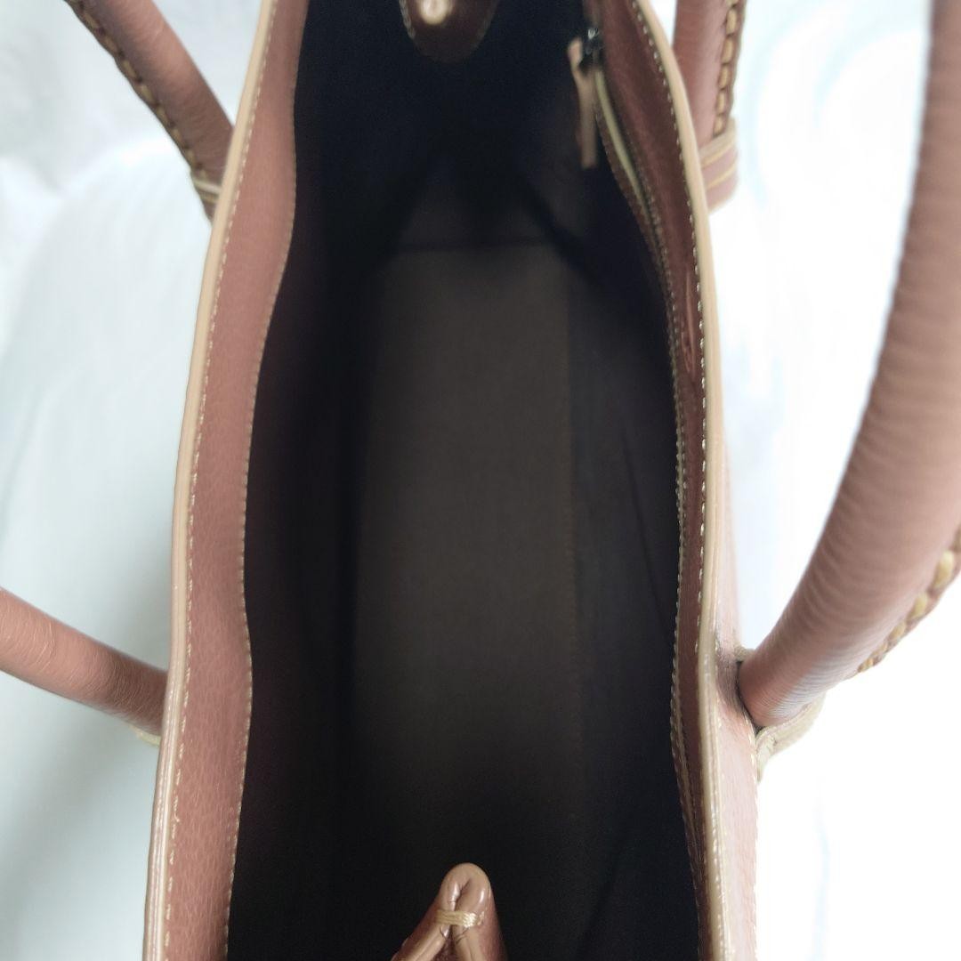 TOD'S Hand Bag Tote Purse Leather Pink Authentic