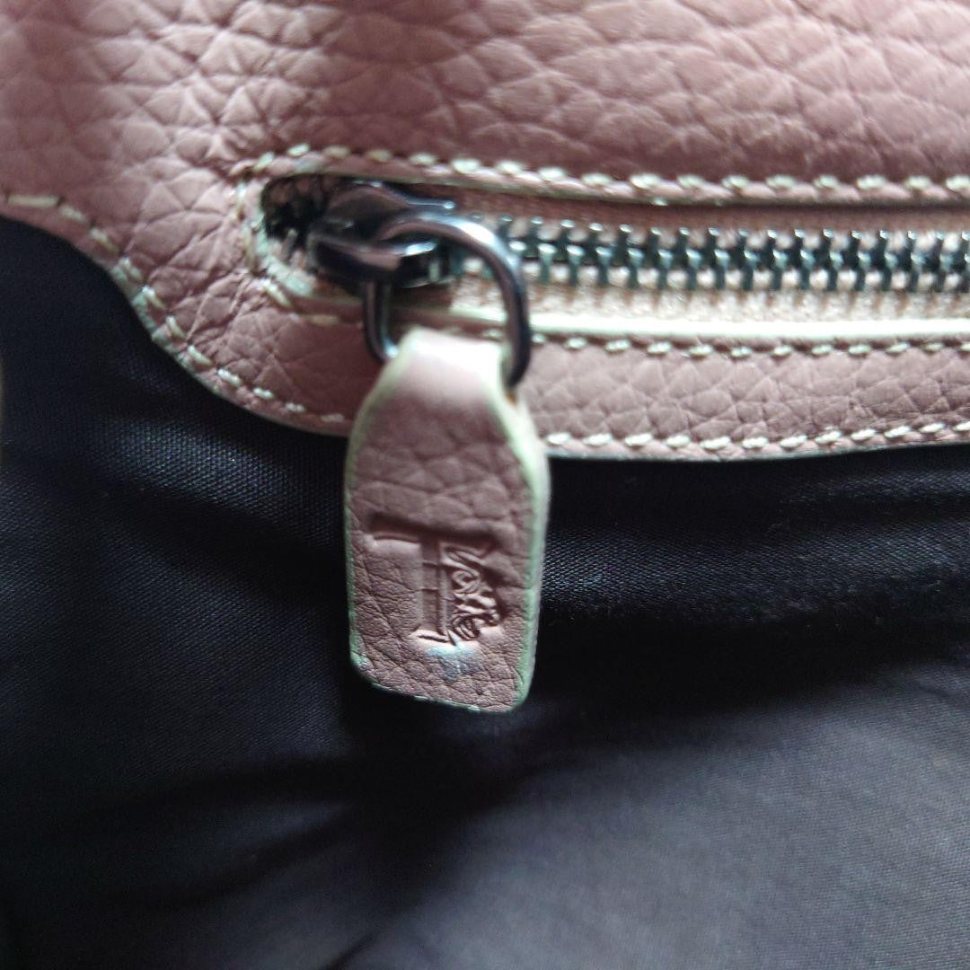 TOD'S Hand Bag Tote Purse Leather Pink Authentic
