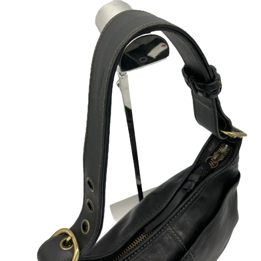 COACH Hand Shoulder Bag Tote Purse 11429 Leather Black Authentic
