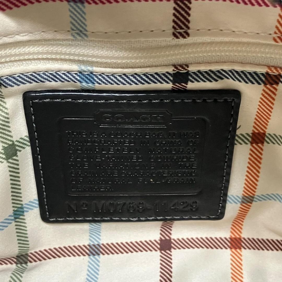 COACH Hand Shoulder Bag Tote Purse 11429 Leather Black Authentic