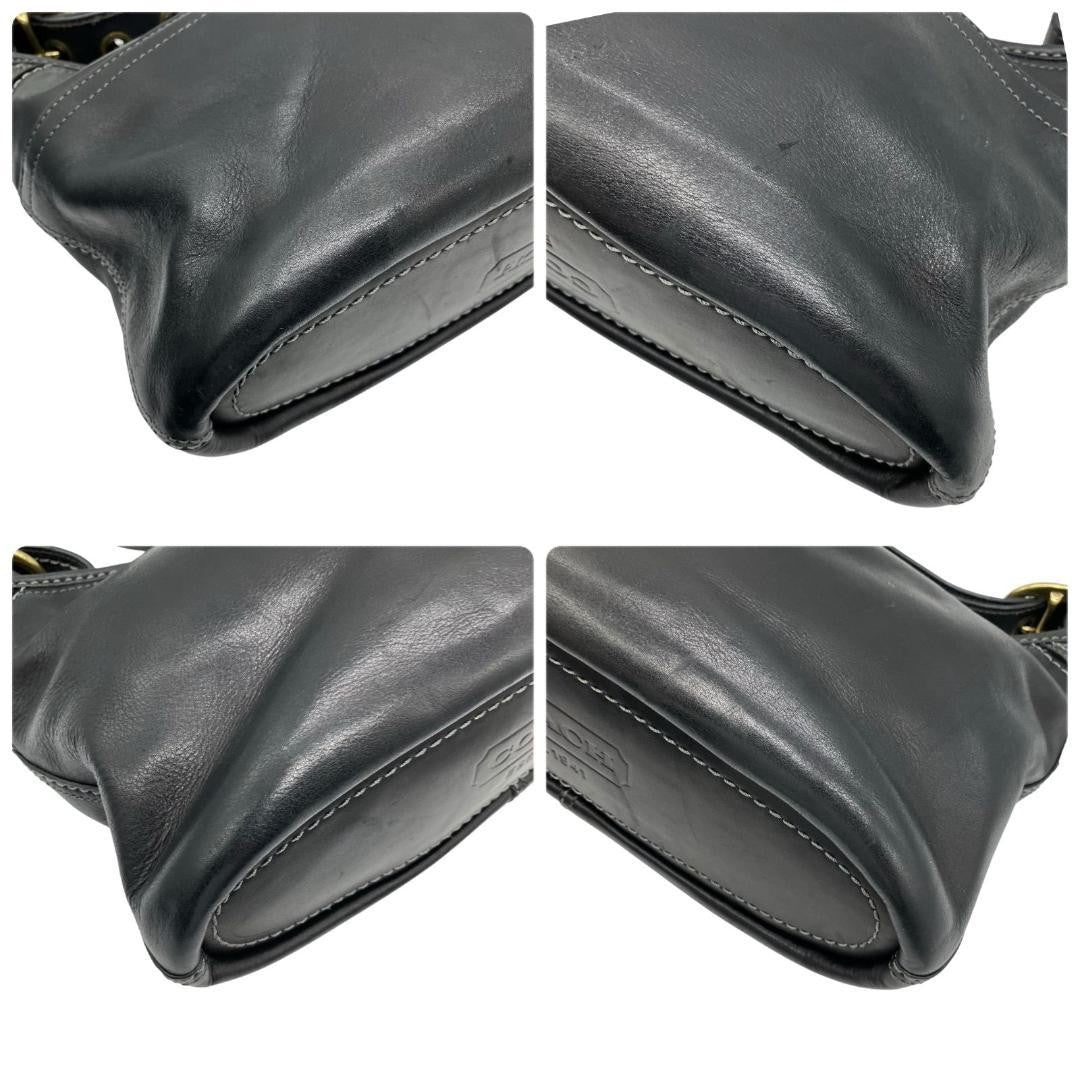 COACH Hand Shoulder Bag Tote Purse 11429 Leather Black Authentic