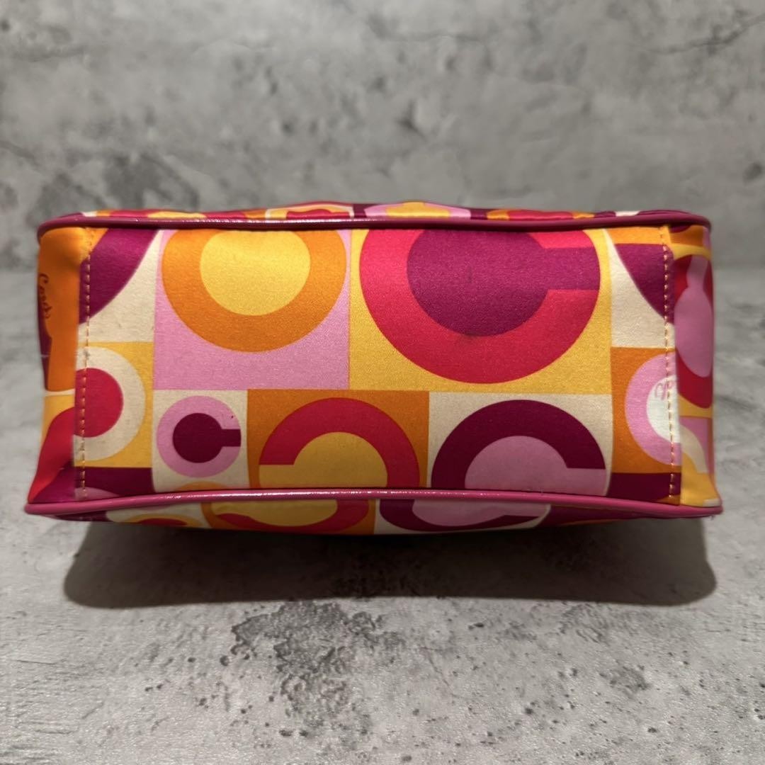 COACH Shoulder Bag Purse Accessory Pouch Patent Leather Multicolor Authentic