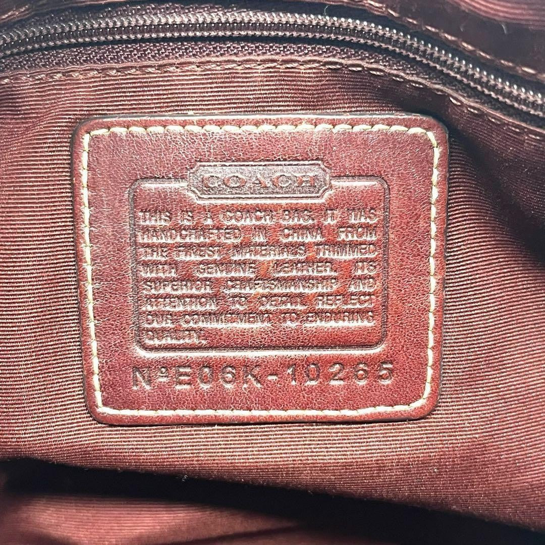 COACH Shoulder Bag Purse 2way Signature Canvas Leather Suede Bordeaux Authentic