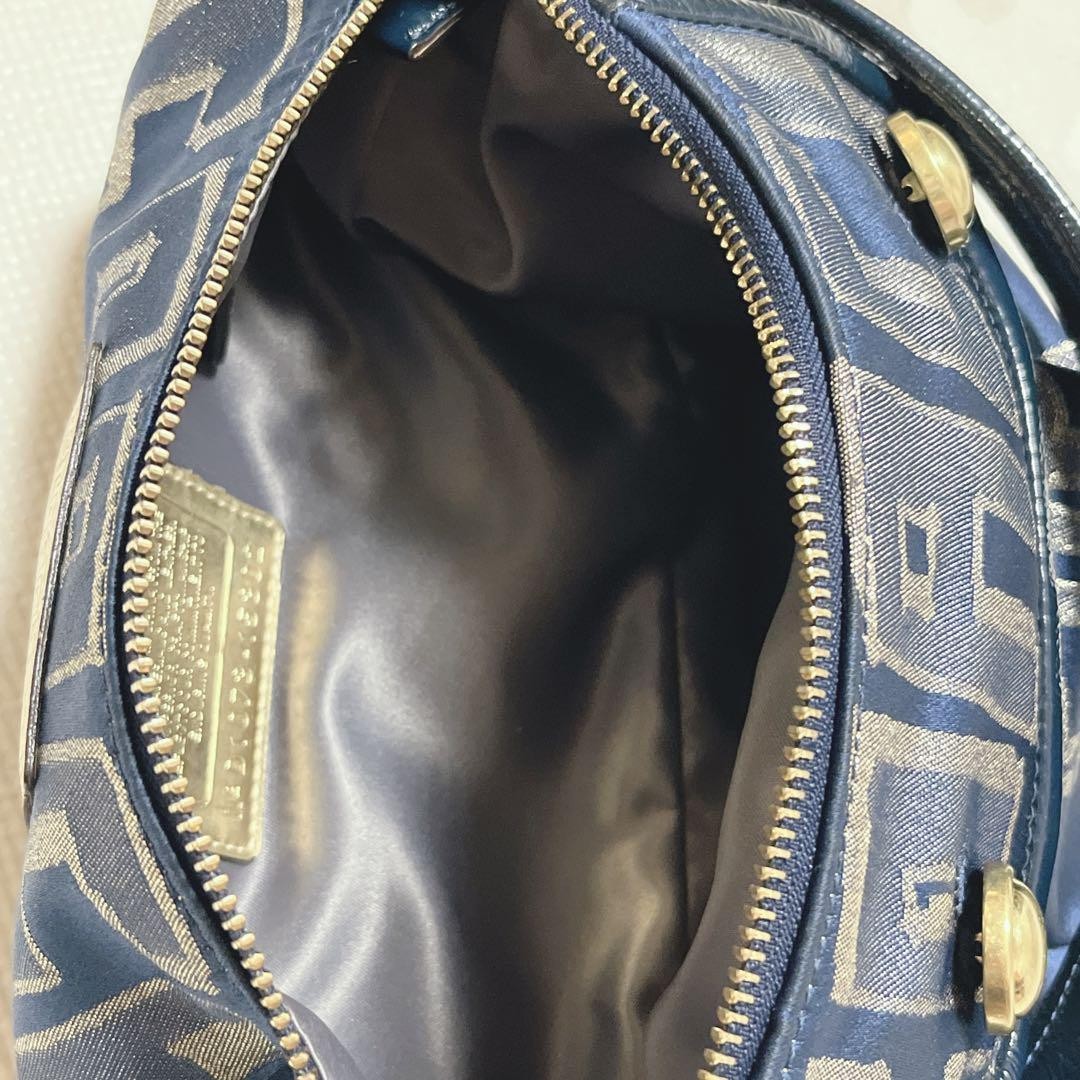 COACH Shoulder Bag Purse 15302 Poppy Blue Silver Authentic