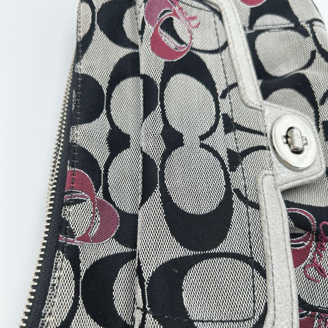 COACH Shoulder Bag Purse Accessory Pouch Signature Authentic