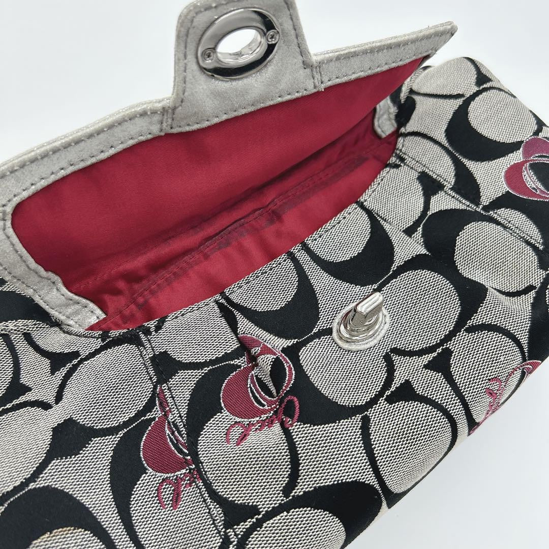 COACH Shoulder Bag Purse Accessory Pouch Signature Authentic