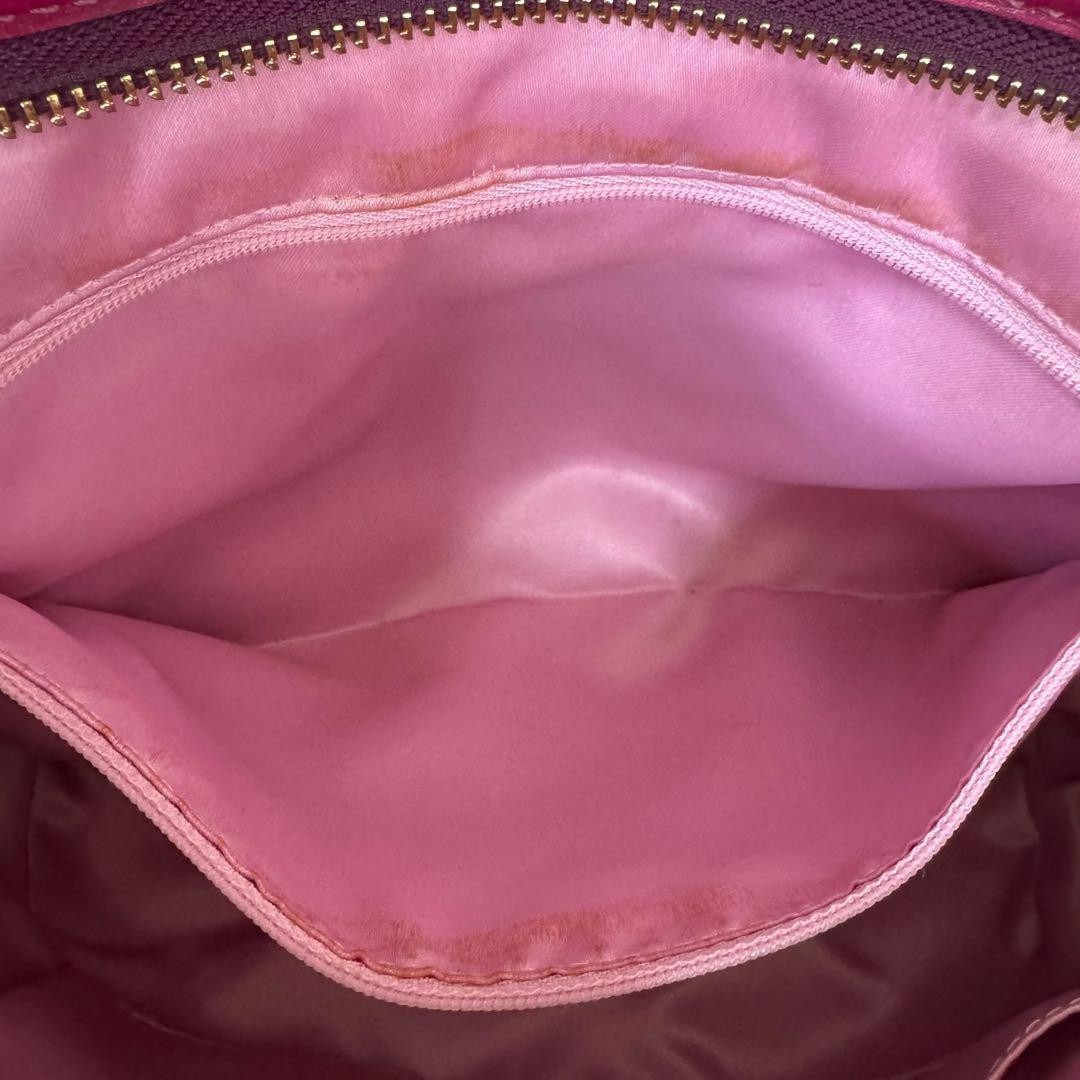 COACH Shoulder Bag Purse Hobo Leather Pink Authentic