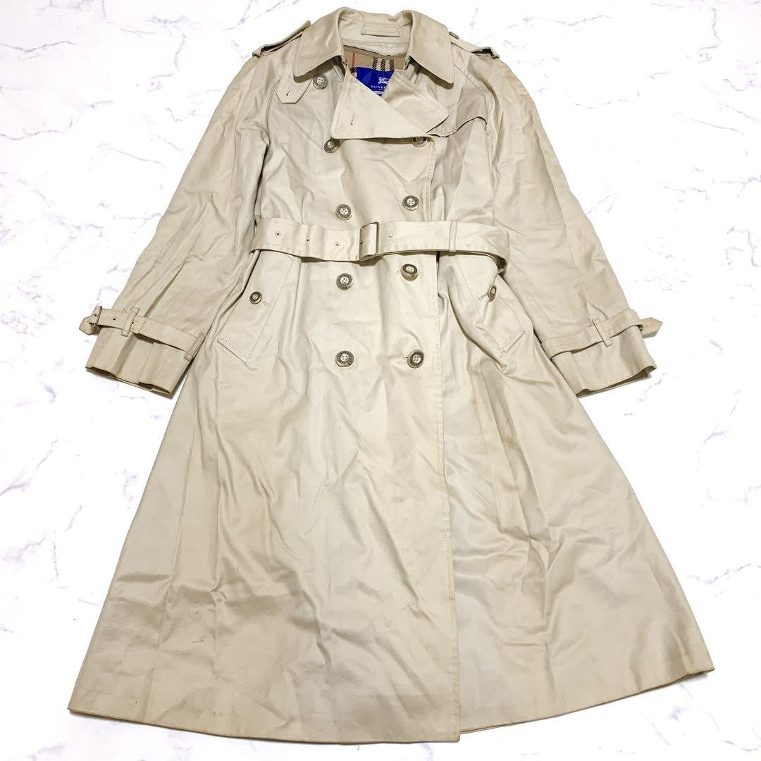 BURBERRY BLUE LABEL Coat Nova Check Asian fit L 40 US size M Beige Authentic