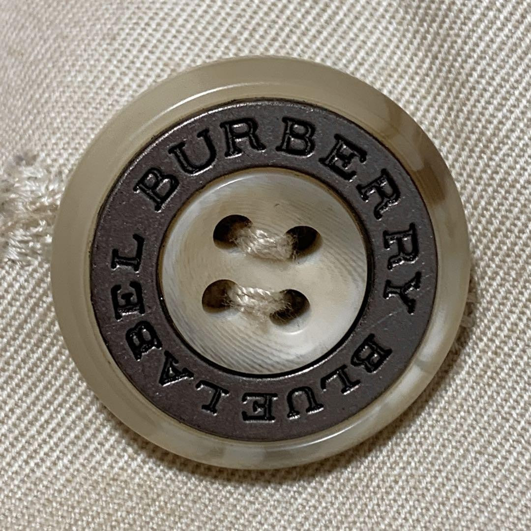 BURBERRY BLUE LABEL Coat Nova Check Asian fit L 40 US size M Beige Authentic