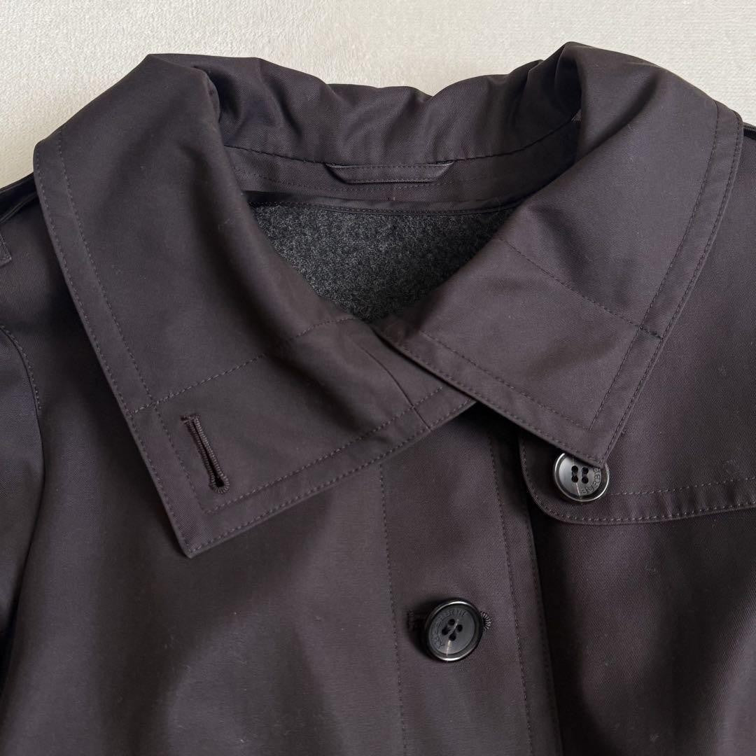 BURBERRY LONDON Coat Nova Check Asian fit M 38 US size S Black Authentic
