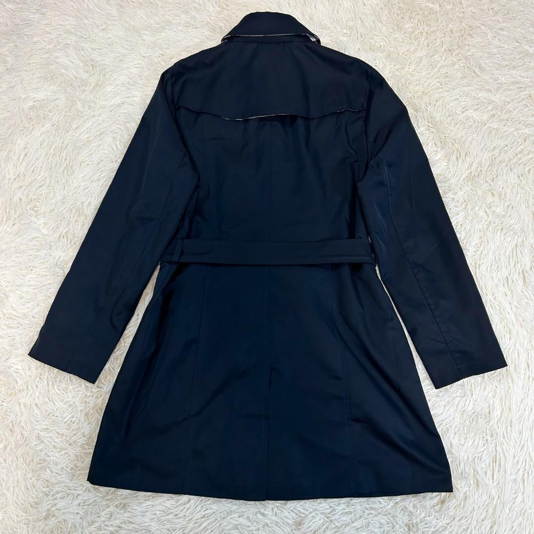 BURBERRY LONDON Coat Nova Check Asian fit 3XL US size 2XL Navy Authentic