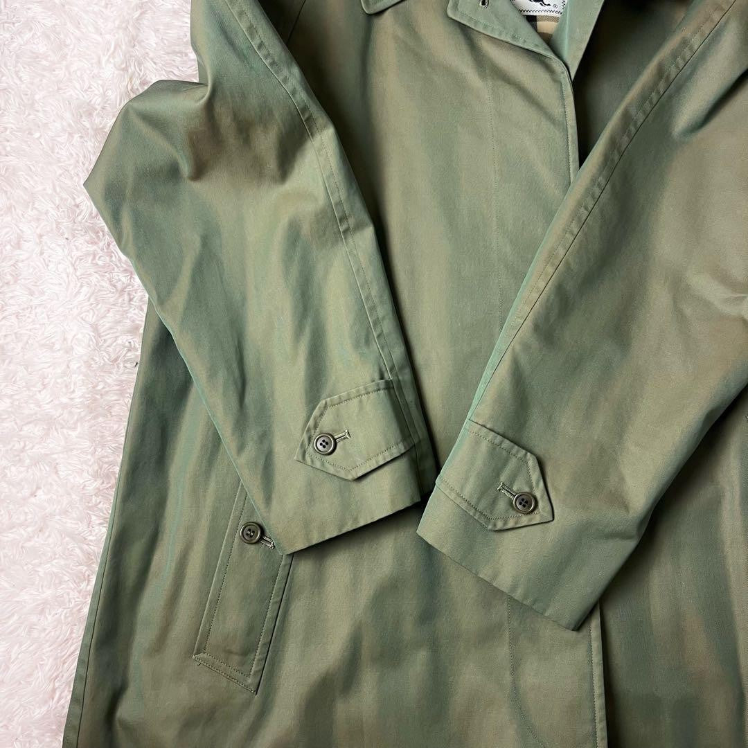 BURBERRY Coat Nova Check FREE SIZE Khaki Authentic