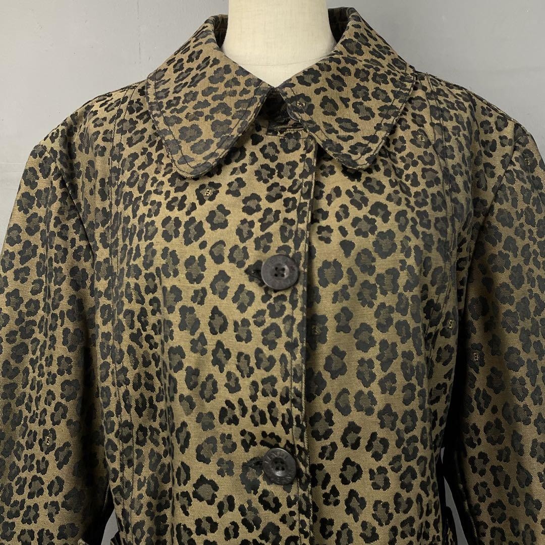 FENDI JEANS Jacket FF Leopard Asian fit L 40 US size M Authentic