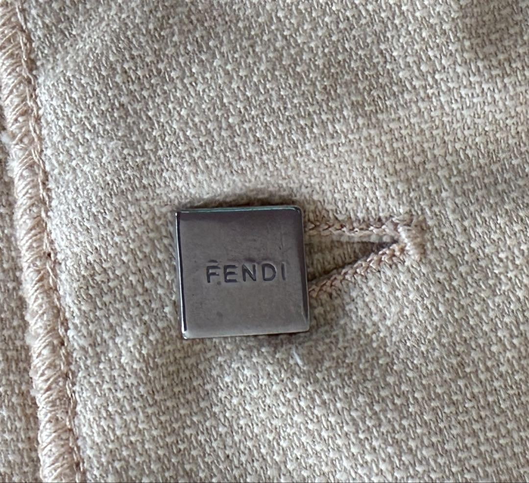FENDI Jacket FF Asian fit L 40 US size M Beige Authentic