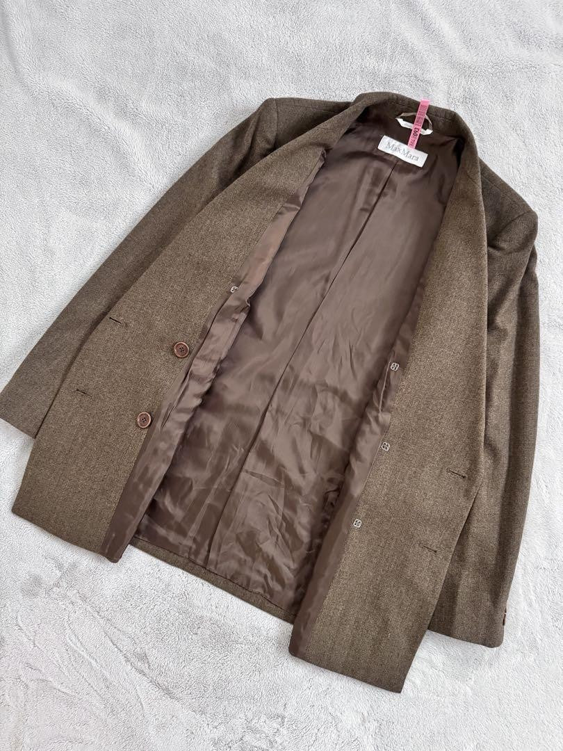 Max Mara Jacket Asian fit XL 42 US size L Brown Authentic
