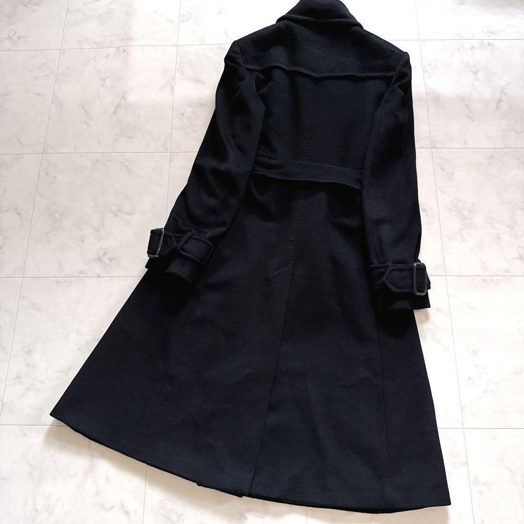 MaxMara SPORTMAX Long Coat Asian fit L 40 US size M Black Authentic