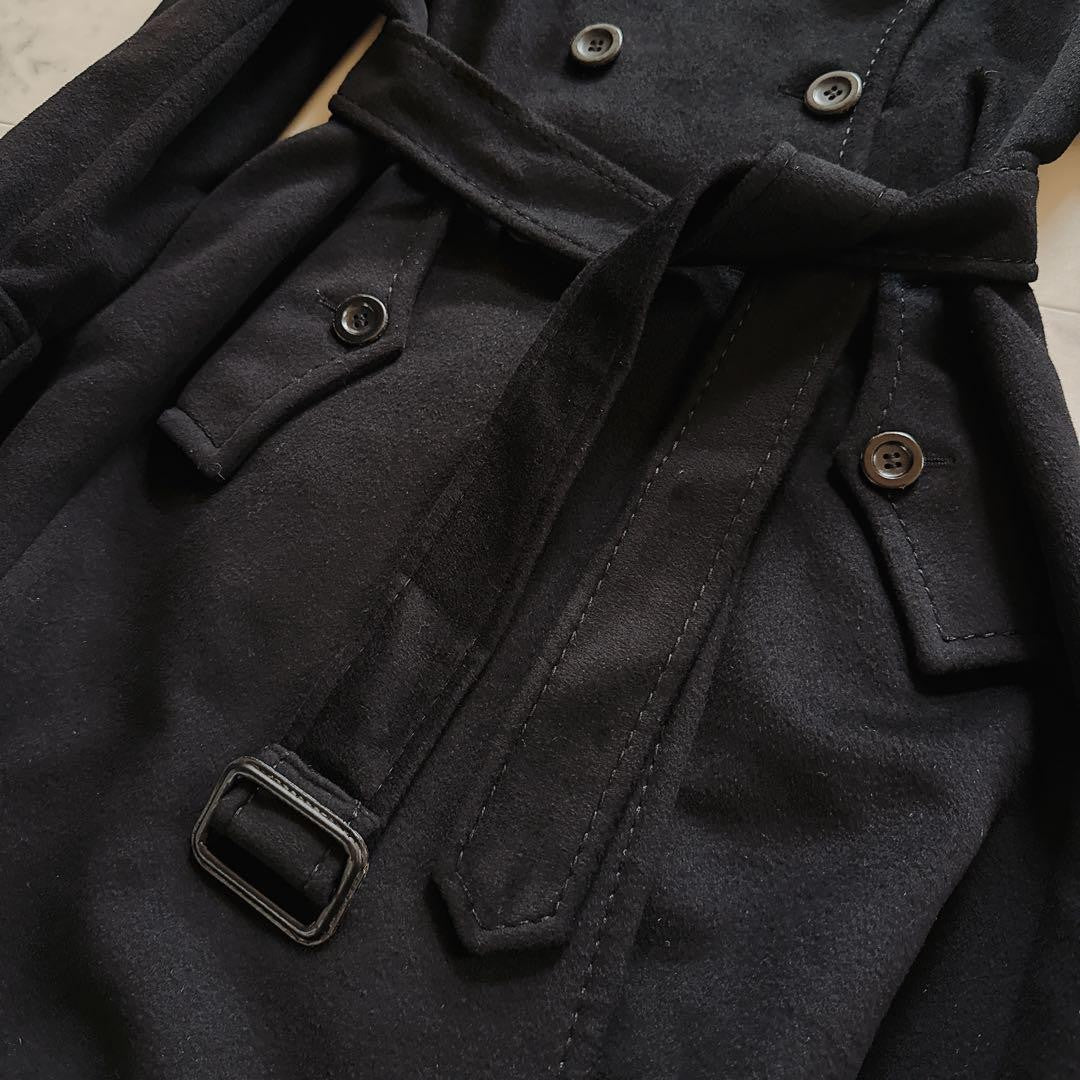 MaxMara SPORTMAX Long Coat Asian fit L 40 US size M Black Authentic