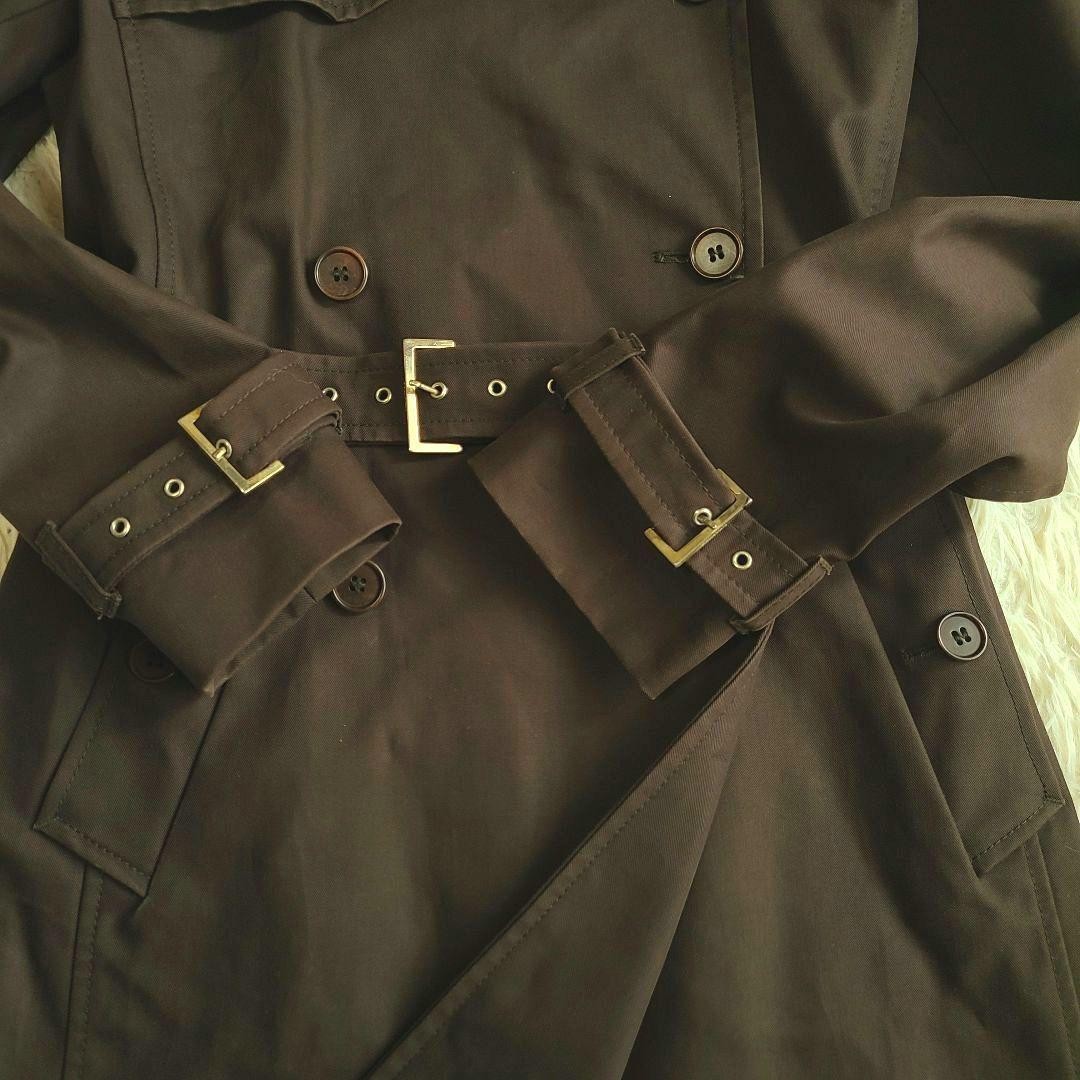 S Max Mara Trench Coat Asian fit L 40 US size M Brown Authentic