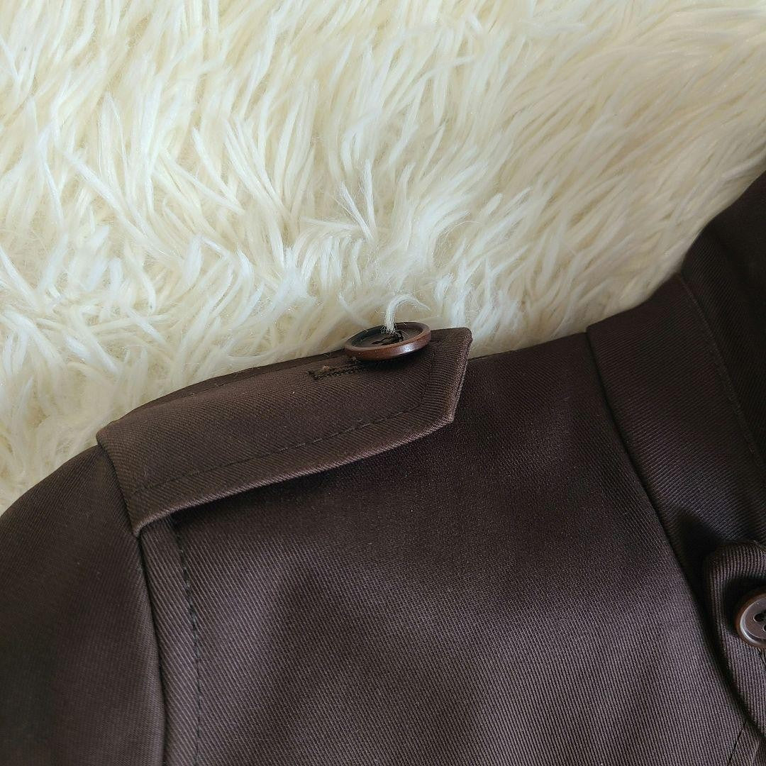 S Max Mara Trench Coat Asian fit L 40 US size M Brown Authentic