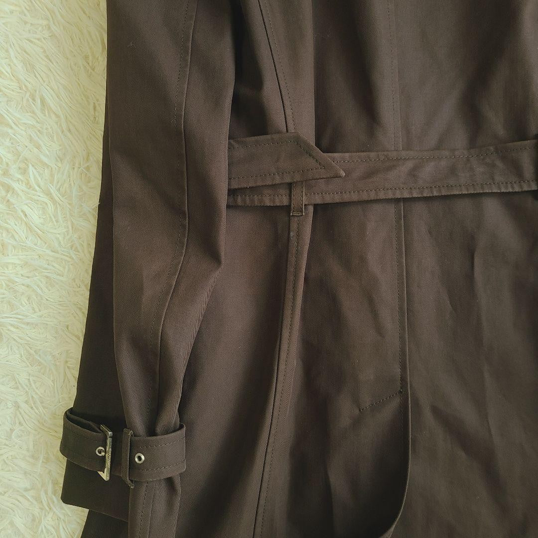 S Max Mara Trench Coat Asian fit L 40 US size M Brown Authentic