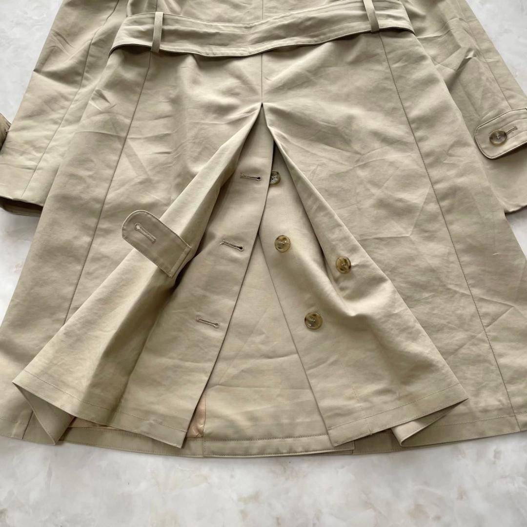 Max Mara Trench Coat Asian fit M 38 US size S Beige Authentic