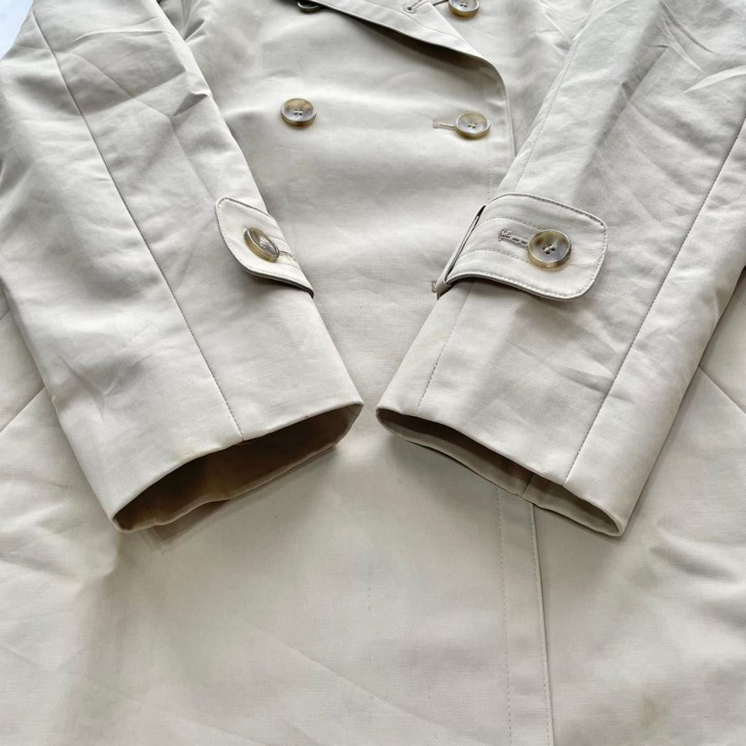 Max Mara Trench Coat Asian fit M 38 US size S Beige Authentic