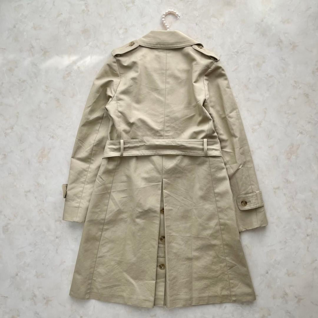 Max Mara Trench Coat Asian fit M 38 US size S Beige Authentic