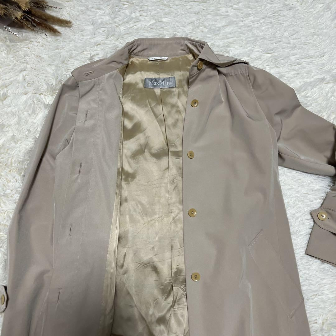 Max Mara Trench Coat Asian fit M US size S Beige Authentic