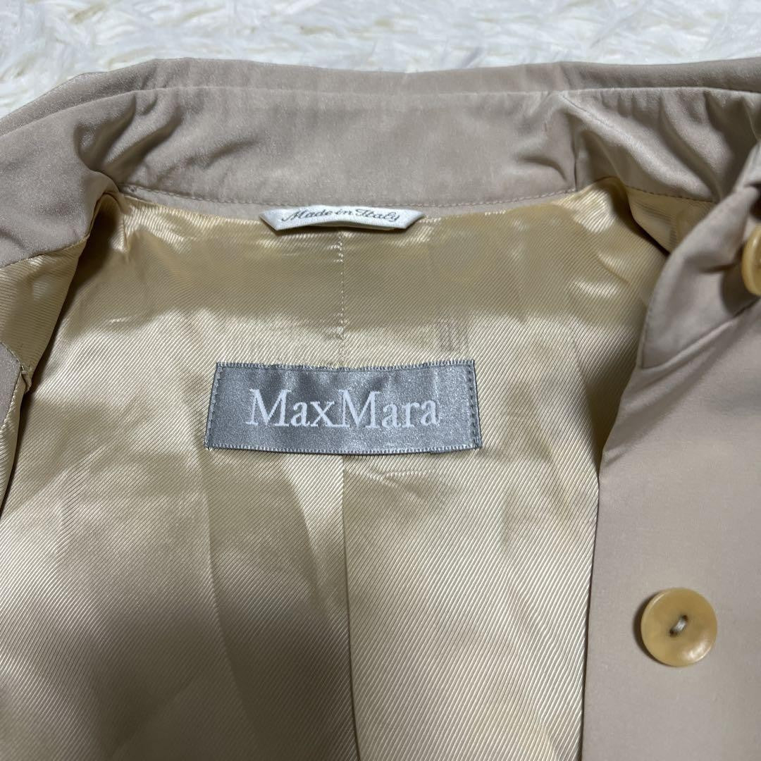 Max Mara Trench Coat Asian fit M US size S Beige Authentic