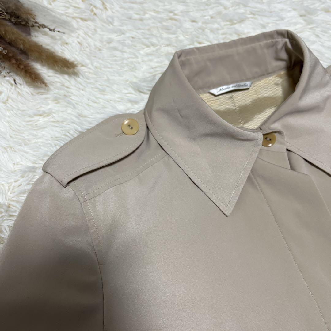 Max Mara Trench Coat Asian fit M US size S Beige Authentic