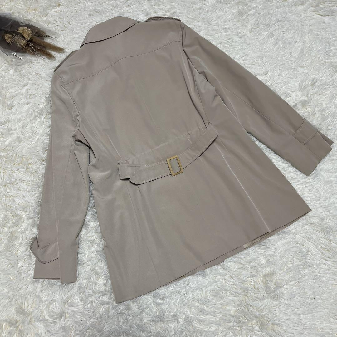 Max Mara Trench Coat Asian fit M US size S Beige Authentic