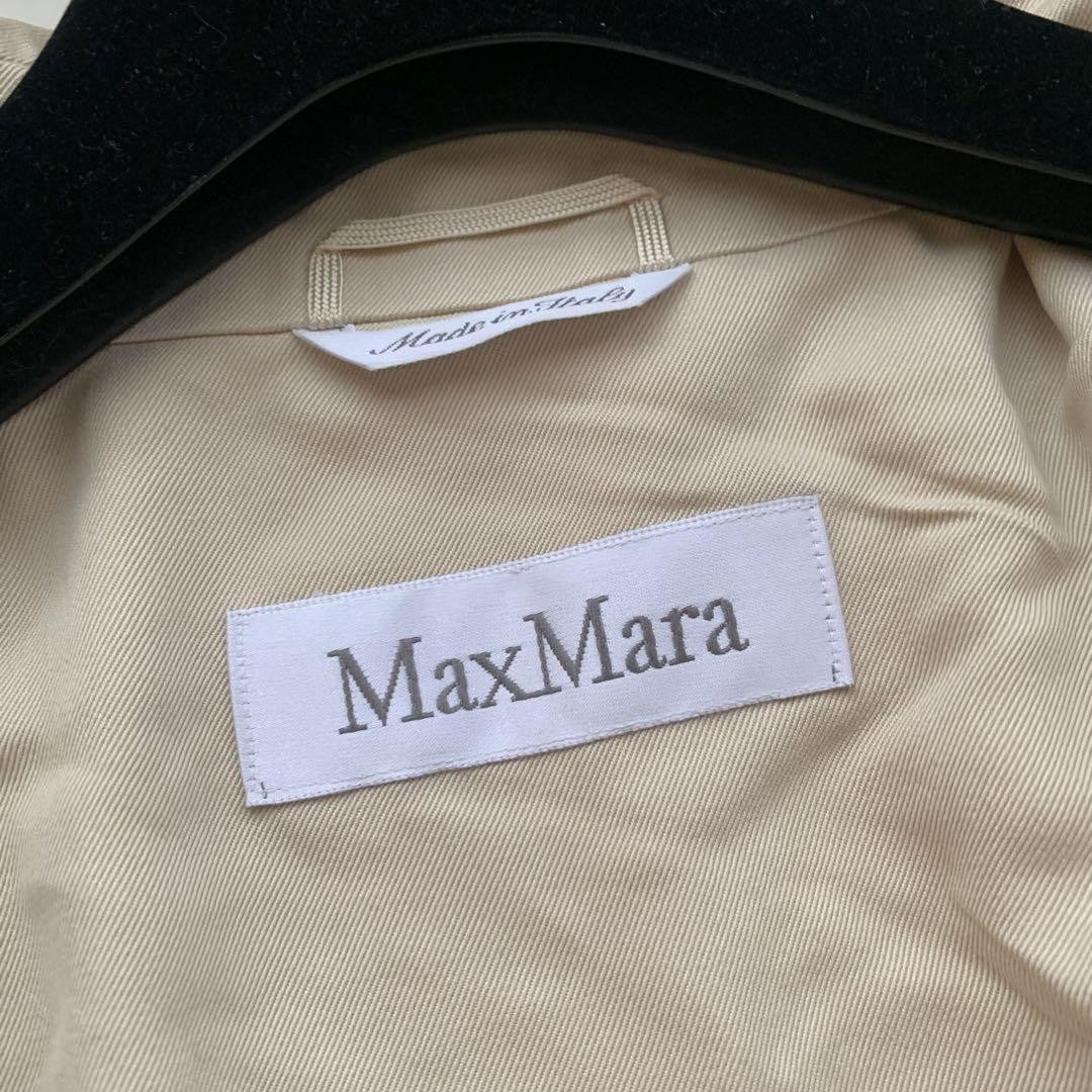 Max Mara Trench Coat Asian fit M 38 US size S Beige Authentic