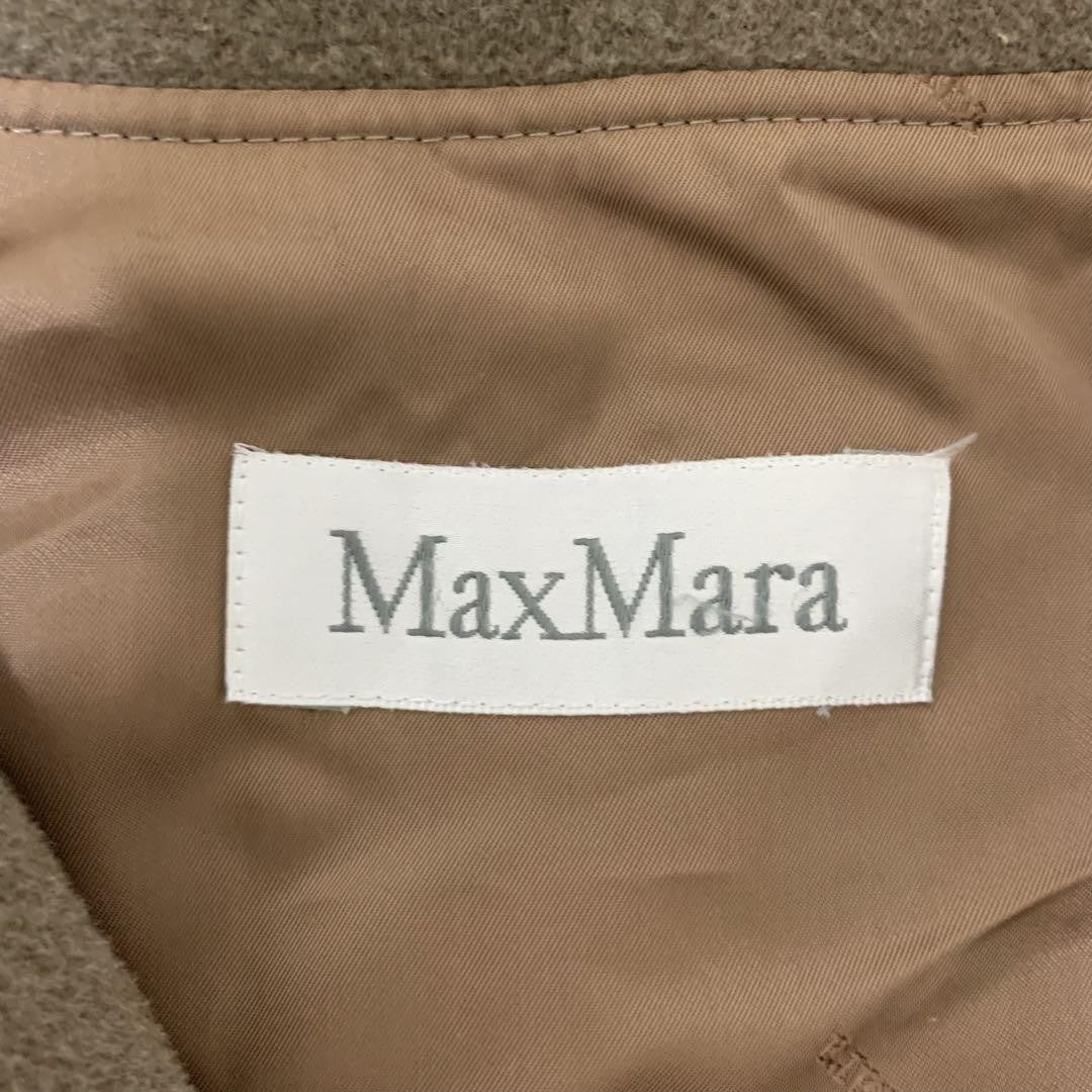 Max Mara Long Coat Asian fit XL 42 US size L Brown Authentic