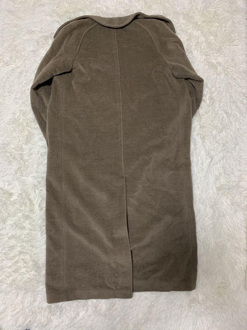 Max Mara Long Coat Asian fit XL 42 US size L Brown Authentic