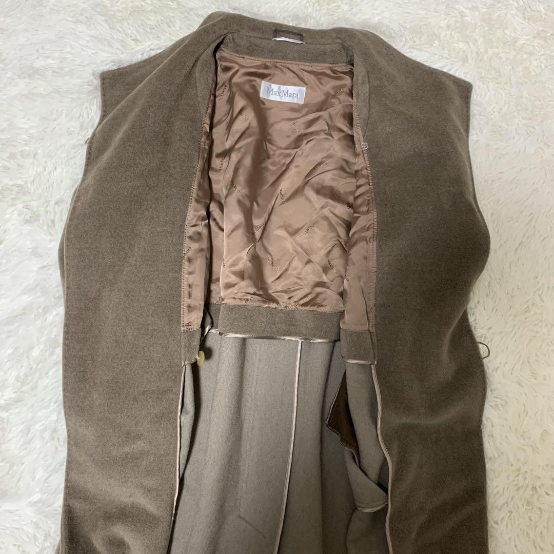 Max Mara Long Coat Asian fit XL 42 US size L Brown Authentic
